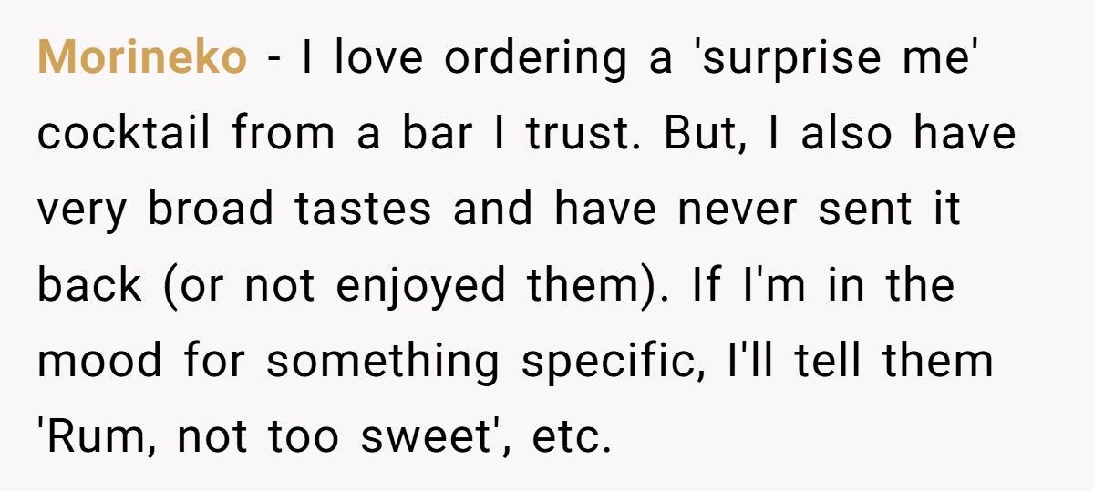 Bartender Serves Water To “Surprise Me” Customers, Nobody Saw That Coming