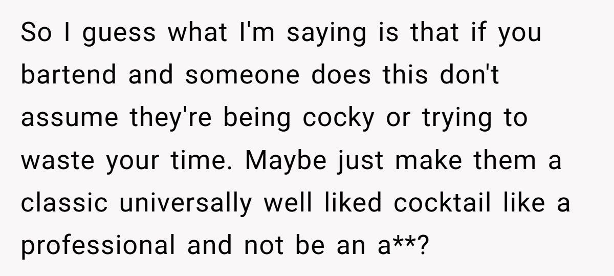 Bartender Serves Water To “Surprise Me” Customers, Nobody Saw That Coming