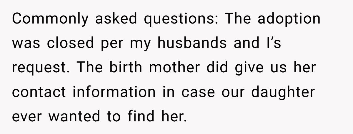 Adoptive Mom Refuses Daughter Contact With Bio Parents, Now The 9-Year-Old Calls Her Selfish Adoptive Mom Refuses Daughter Contact With Bio Parents, Now The 9-Year-Old Calls Her Selfish