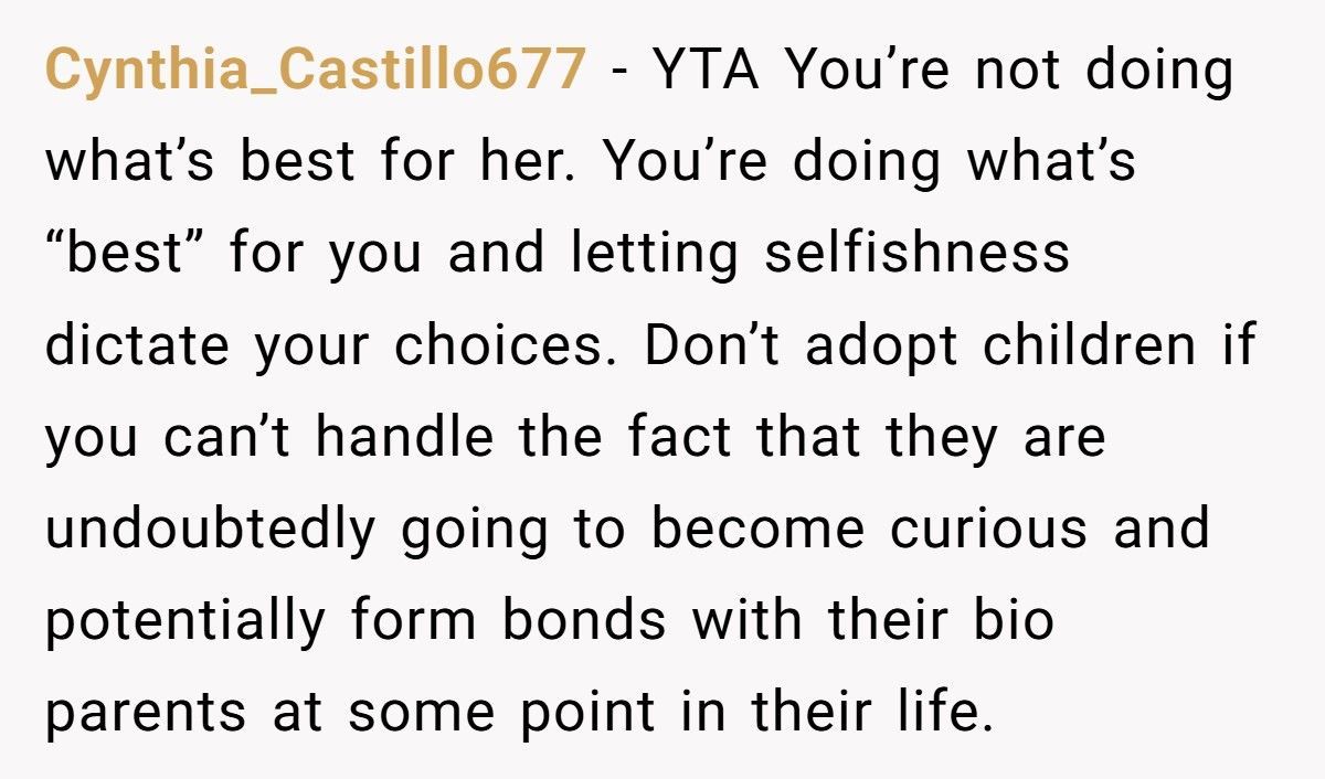 Adoptive Mom Refuses Daughter Contact With Bio Parents, Now The 9-Year-Old Calls Her Selfish Adoptive Mom Refuses Daughter Contact With Bio Parents, Now The 9-Year-Old Calls Her Selfish