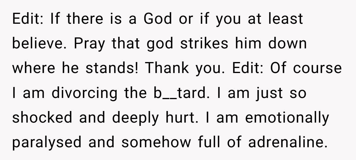 Husband Cheats While Wife Battles Cancer, Then Claims Caring For Her Was Never His Job