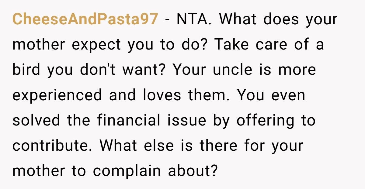 Brother Leaves Sister A Parrot In His Will, She Refuses To Keep It Brother Leaves Sister A Parrot In His Will, She Refuses To Keep It