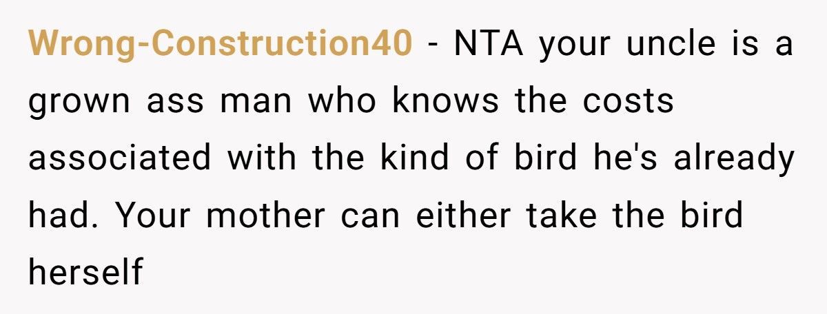 Brother Leaves Sister A Parrot In His Will, She Refuses To Keep It Brother Leaves Sister A Parrot In His Will, She Refuses To Keep It
