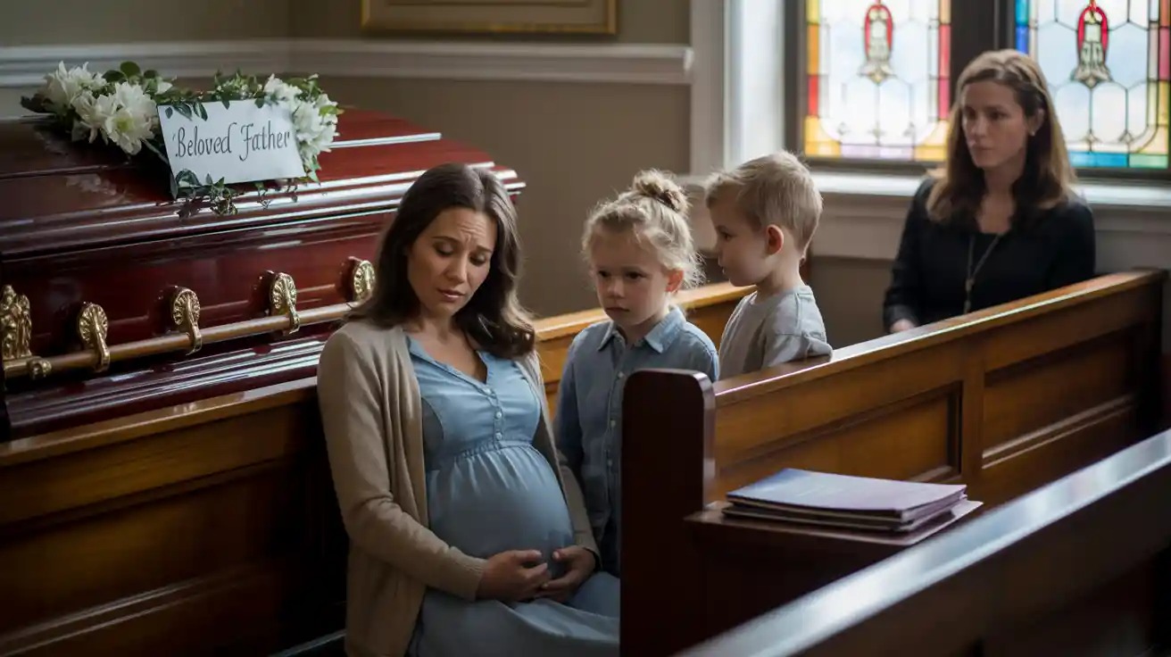 Woman Attends Ex’s Mother’s Funeral and Shocks Everyone by Telling His Kids She’s Pregnant With Their Sibling