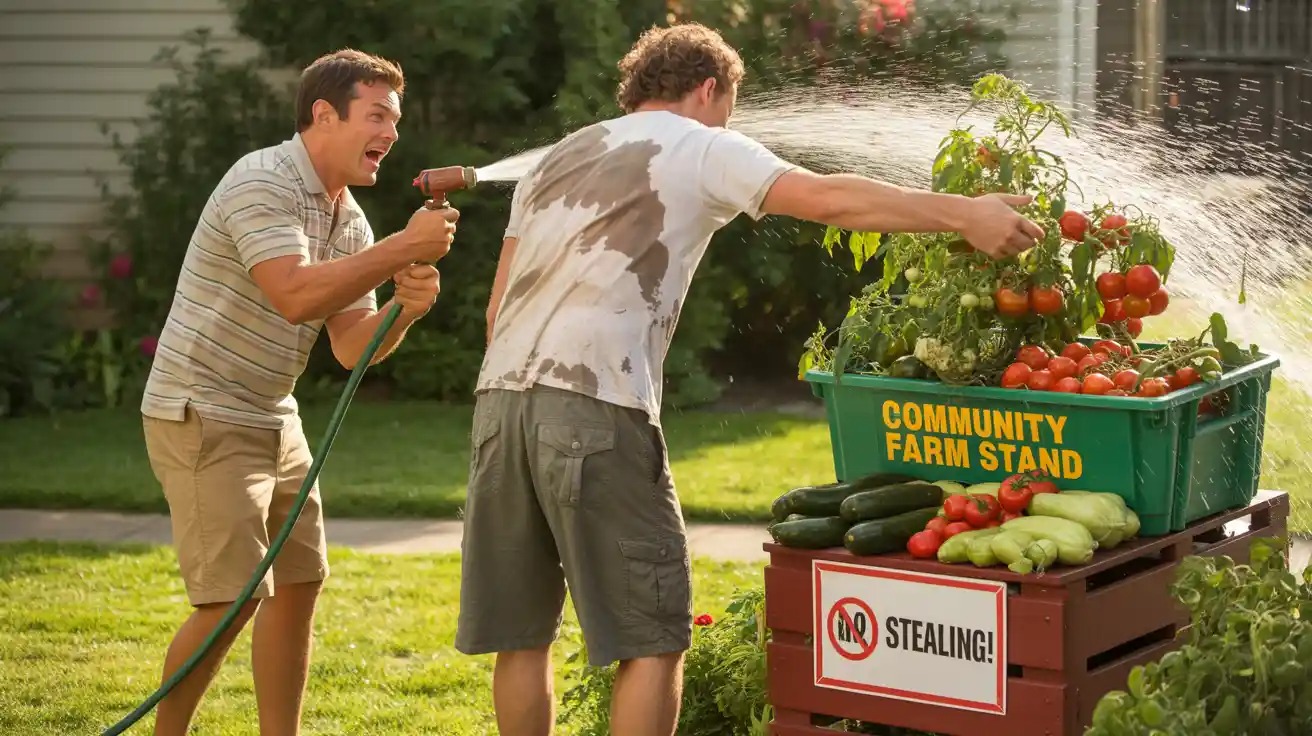 Homeowner Asks Neighbor to Move “Community Farm Stand” After Thieves Raid Their Garden