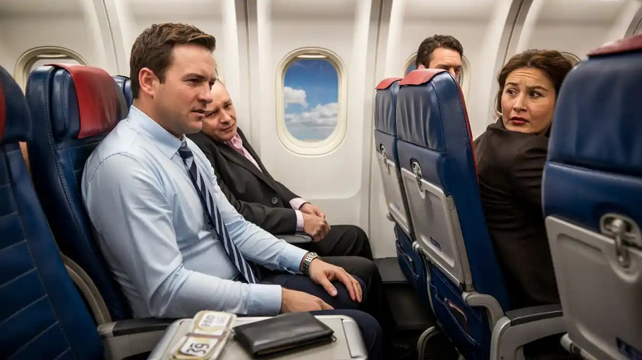 A Man Forces Obese Seatmate to Pay Him After Encroachment on Plane