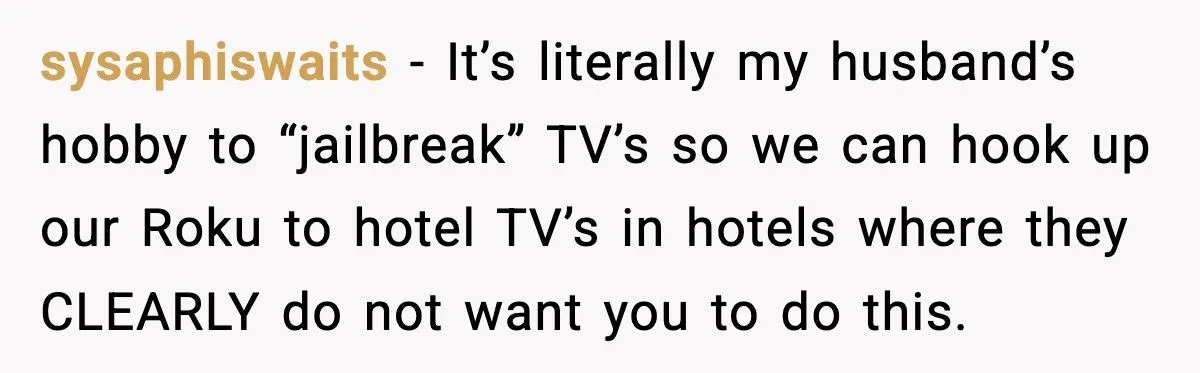 Guest Outsmarts Hotel’s TV Parental Lock, Leaves A Savage Message On The Screen Guest Outsmarts Hotel’s TV Parental Lock, Leaves A Savage Message On The Screen