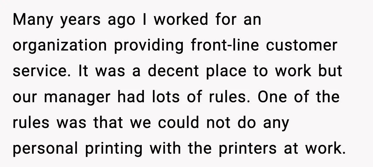 Employee Outsmarts Boss Who Charged Staff For Printing While Secretly Running Off 100-Page Party Invites Employee Outsmarts Boss Who Charged Staff For Printing While Secretly Running Off 100-Page Party Invites