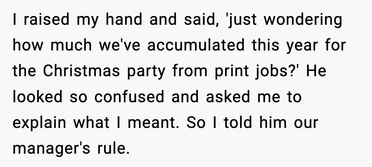 Employee Outsmarts Boss Who Charged Staff For Printing While Secretly Running Off 100-Page Party Invites Employee Outsmarts Boss Who Charged Staff For Printing While Secretly Running Off 100-Page Party Invites