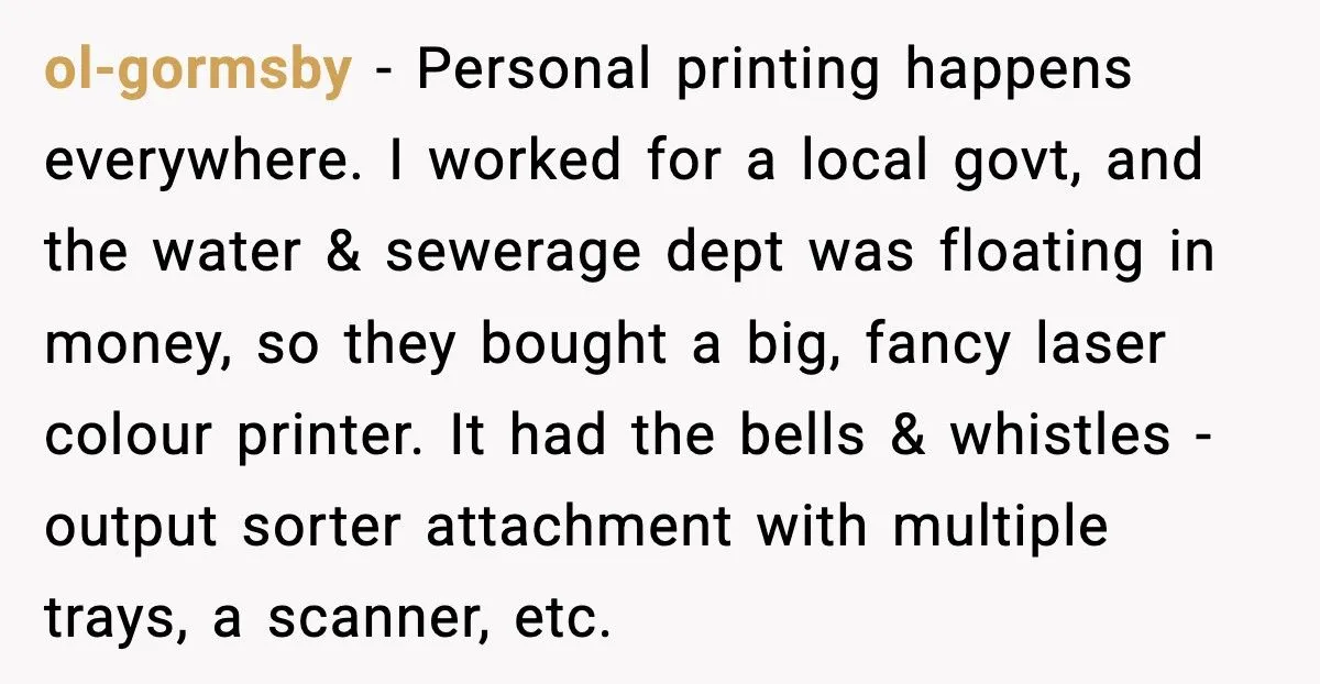 Employee Outsmarts Boss Who Charged Staff For Printing While Secretly Running Off 100-Page Party Invites Employee Outsmarts Boss Who Charged Staff For Printing While Secretly Running Off 100-Page Party Invites