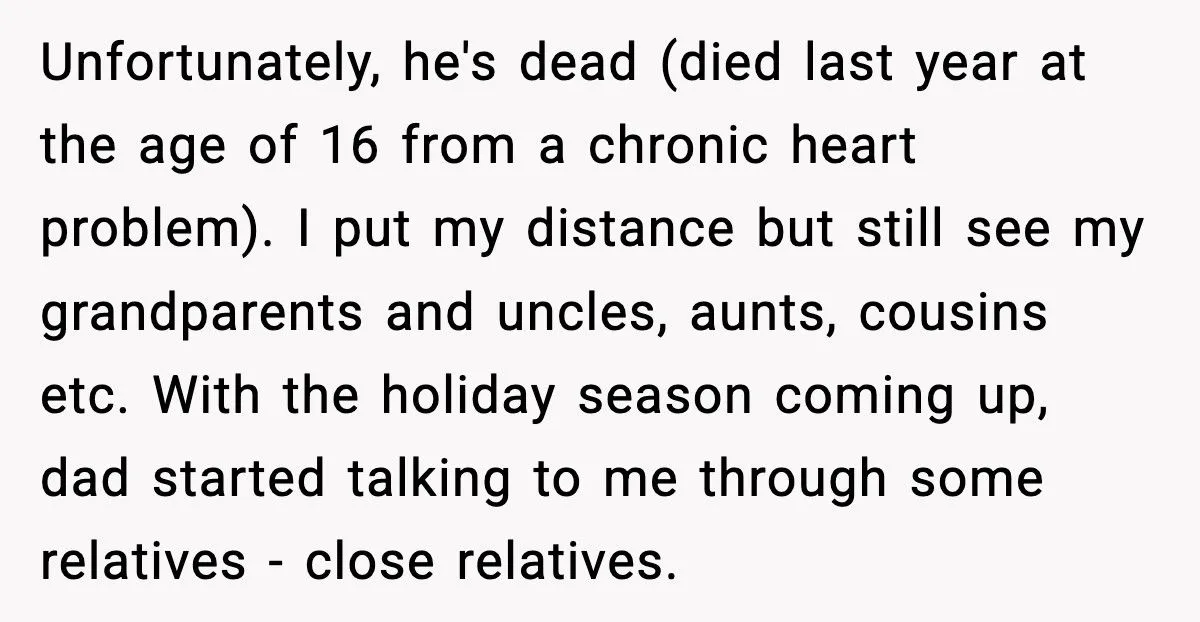Son Tells Dad He’ll Spend Christmas With Him, But Only If His College Fund Is Returned