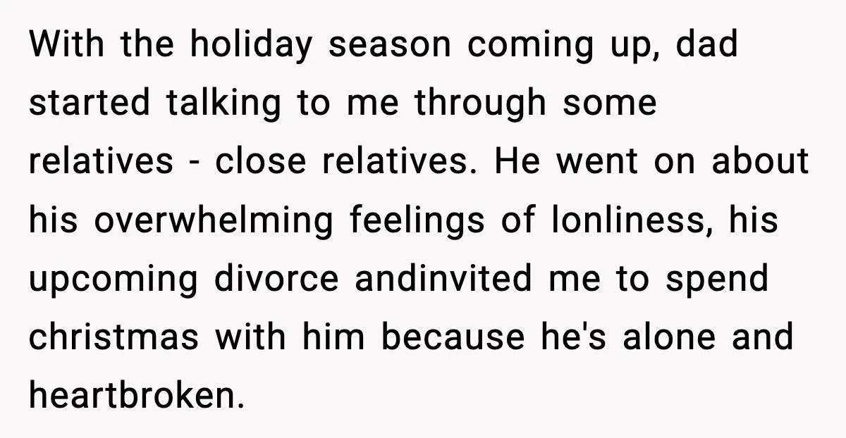 Son Tells Dad He’ll Spend Christmas With Him, But Only If His College Fund Is Returned