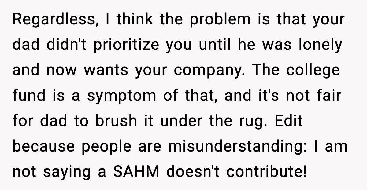 Son Tells Dad He’ll Spend Christmas With Him, But Only If His College Fund Is Returned