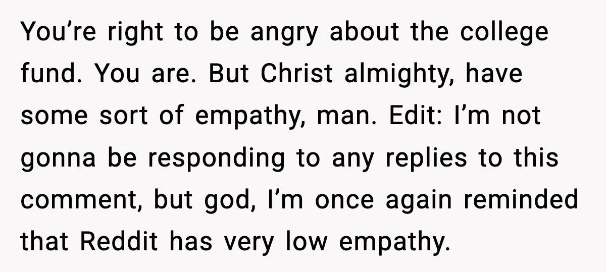 Son Tells Dad He’ll Spend Christmas With Him, But Only If His College Fund Is Returned