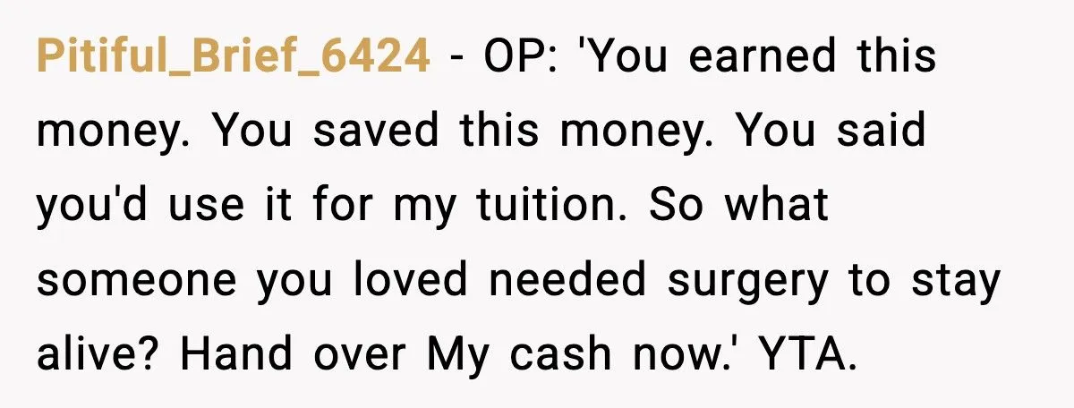 Son Tells Dad He’ll Spend Christmas With Him, But Only If His College Fund Is Returned