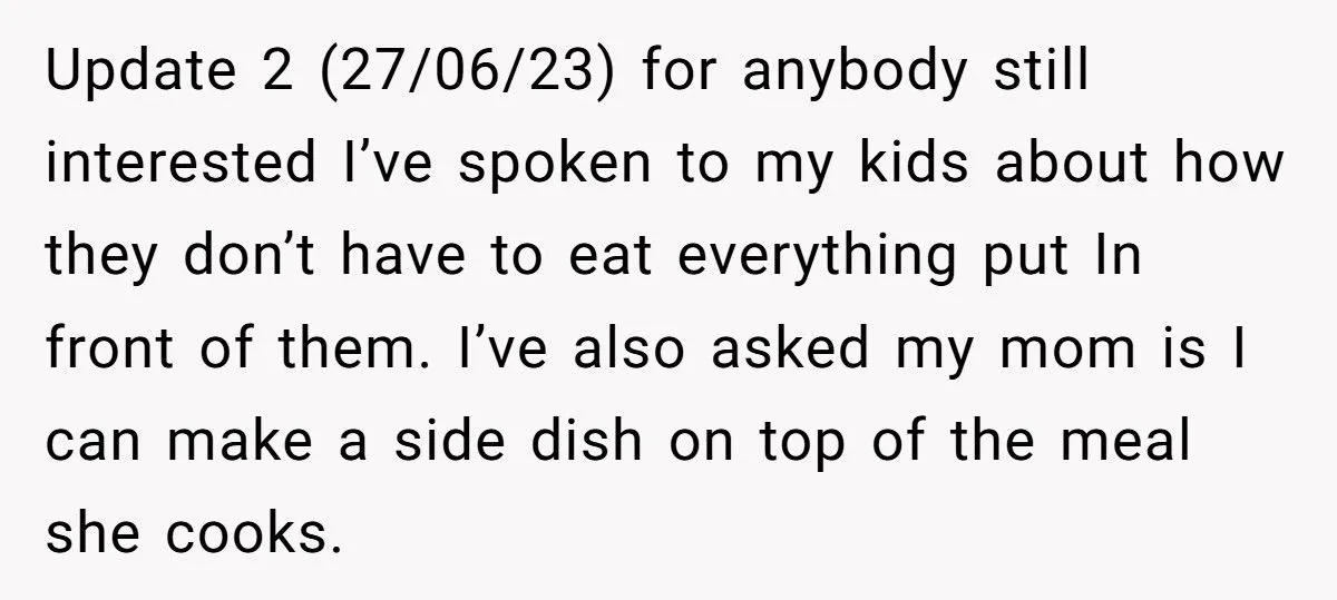 Mom Cooks Huge Meals Daily, Daughter Says It’s Making Her And Her Kids Obese