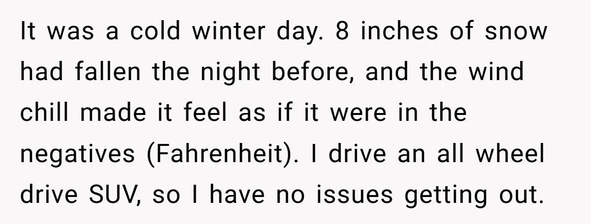 Neighbor Took His Parking Spot After He Shoveled For 45 minutes, So He Poured Water In Neighbor's Windshield