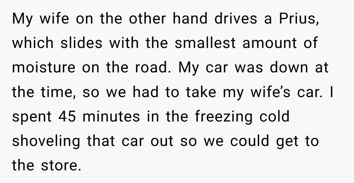 Neighbor Took His Parking Spot After He Shoveled For 45 minutes, So He Poured Water In Neighbor's Windshield