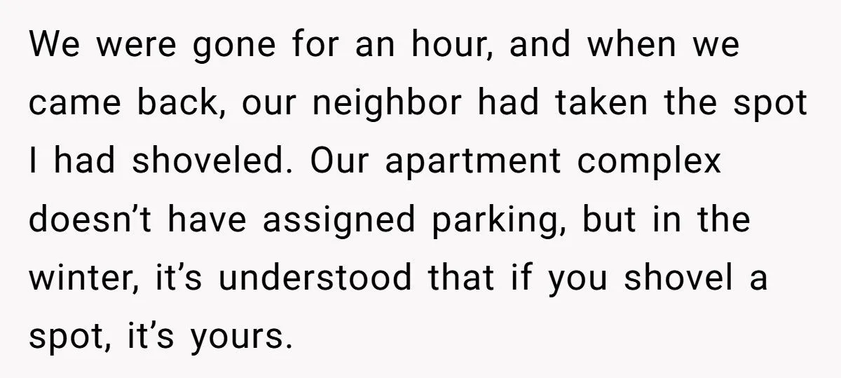 Neighbor Took His Parking Spot After He Shoveled For 45 minutes, So He Poured Water In Neighbor's Windshield