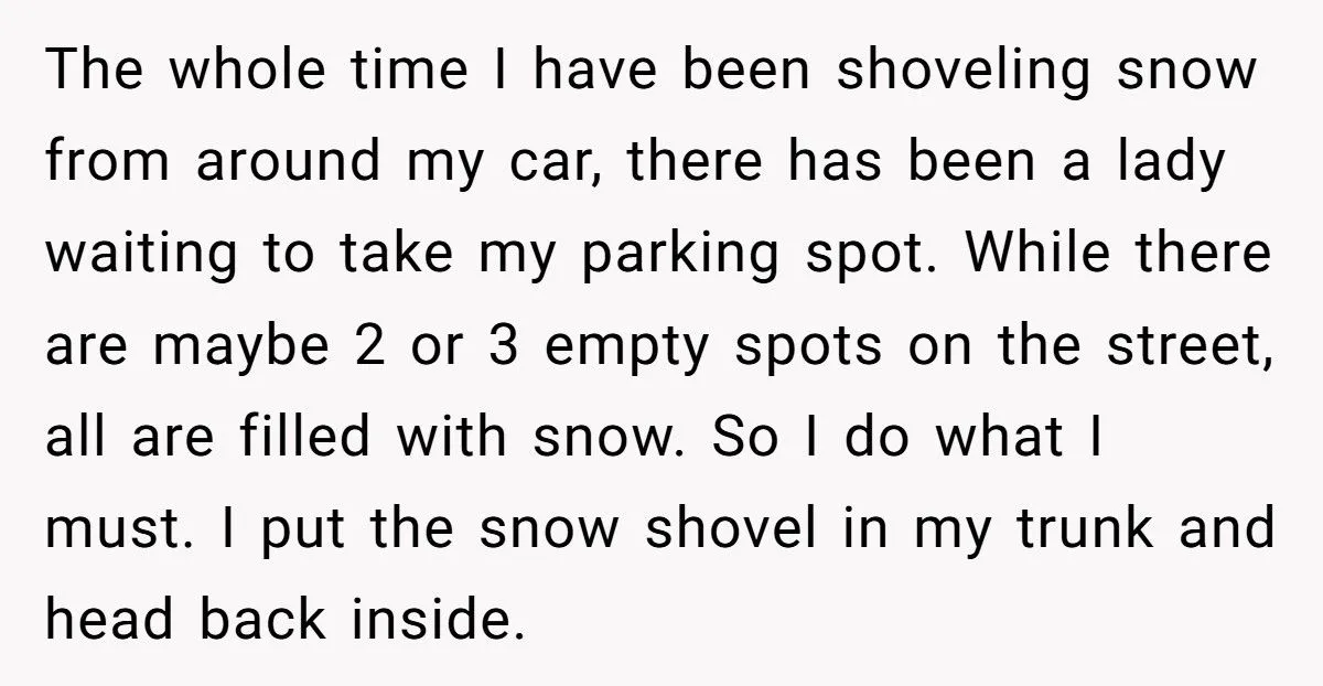 Neighbor Took His Parking Spot After He Shoveled For 45 minutes, So He Poured Water In Neighbor's Windshield