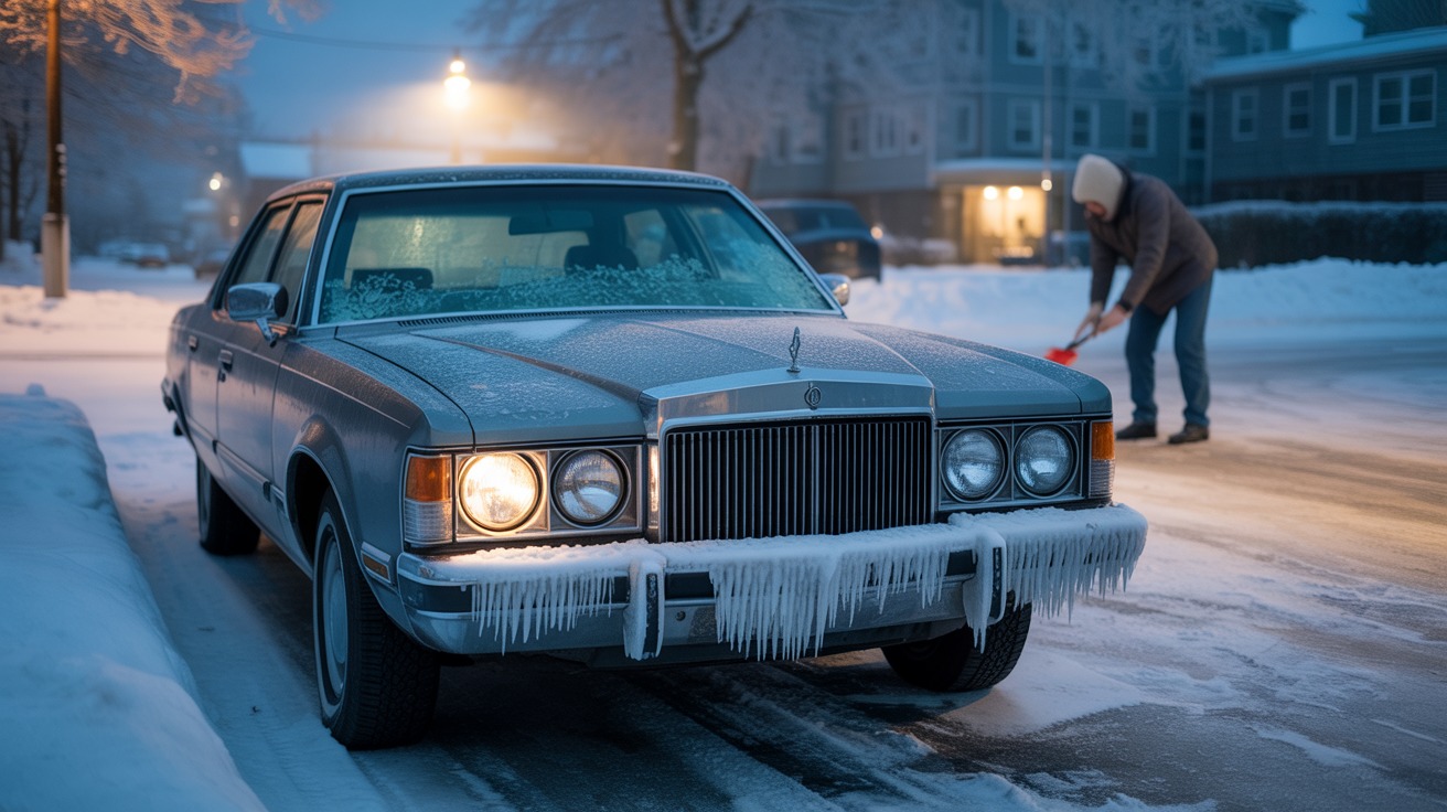 Neighbor Took His Parking Spot After He Shoveled For 45 minutes, So He Poured Water In Neighbor's Windshield