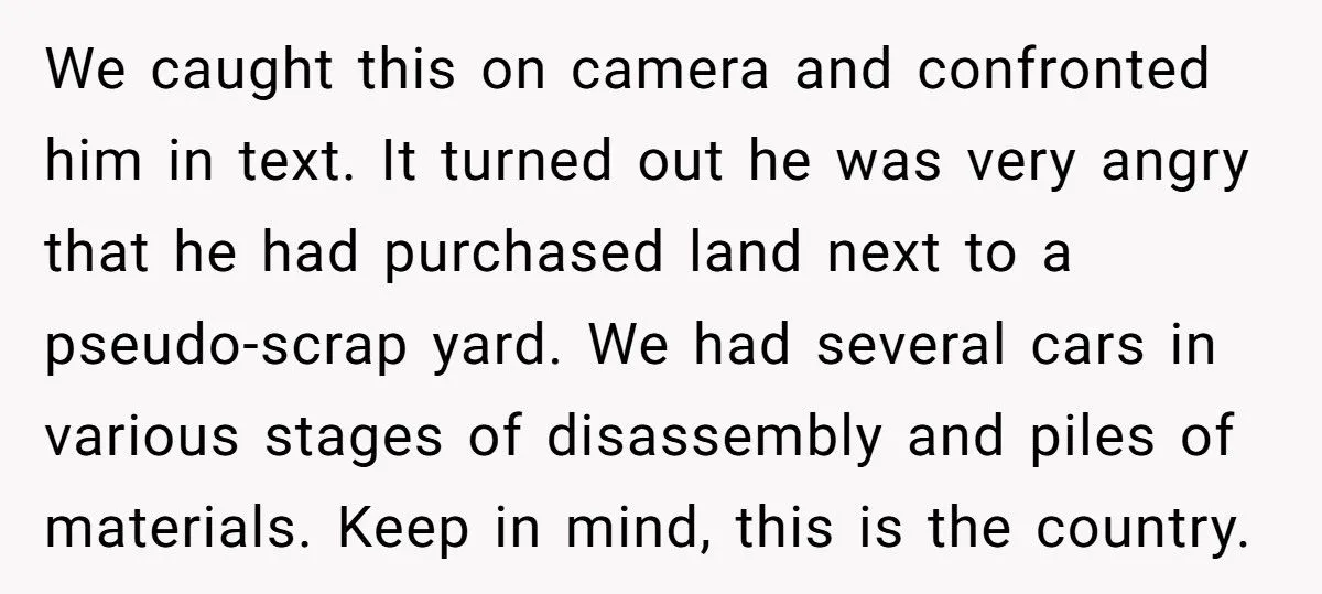 Man Threatened To Tow His Neighbor’s Car For Crossing The Property Line, So They Ordered A Survey And Took Back 20 Feet Of His Land
