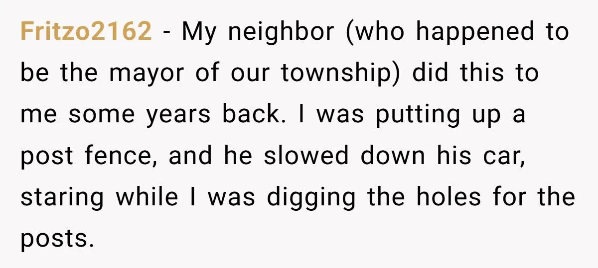 Man Threatened To Tow His Neighbor’s Car For Crossing The Property Line, So They Ordered A Survey And Took Back 20 Feet Of His Land