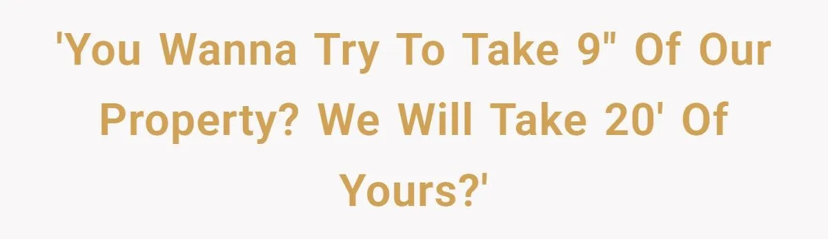 Man Threatened To Tow His Neighbor’s Car For Crossing The Property Line, So They Ordered A Survey And Took Back 20 Feet Of His Land