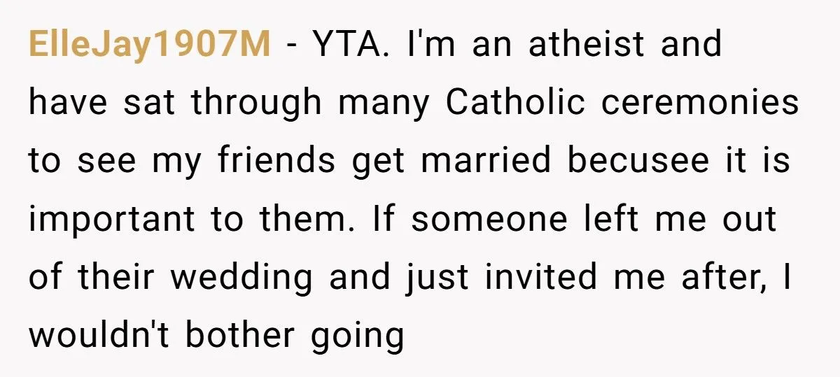 Bride And Groom Excluded Their Atheist Friends From Ceremony, Regret It Instantly Generated by Aubtu.biz