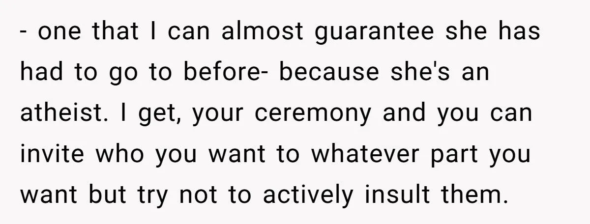 Bride And Groom Excluded Their Atheist Friends From Ceremony, Regret It Instantly Generated by Aubtu.biz