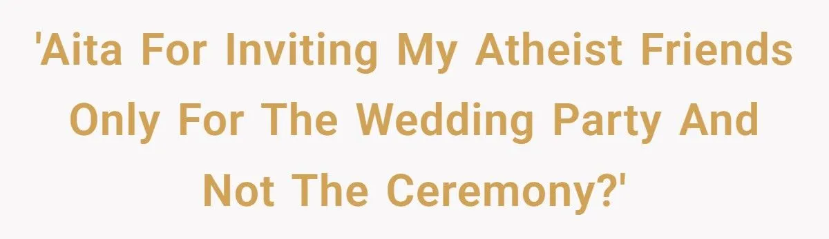 Bride And Groom Excluded Their Atheist Friends From Ceremony, Regret It Instantly Generated by Aubtu.biz