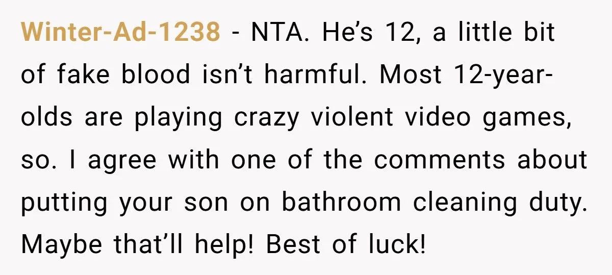 Mom Lets Daughter Leave Fake Period Blood All Over The Toilet In Their Family Shared Bathroom To Teach Stepson A Lesson Generated by Aubtu.biz