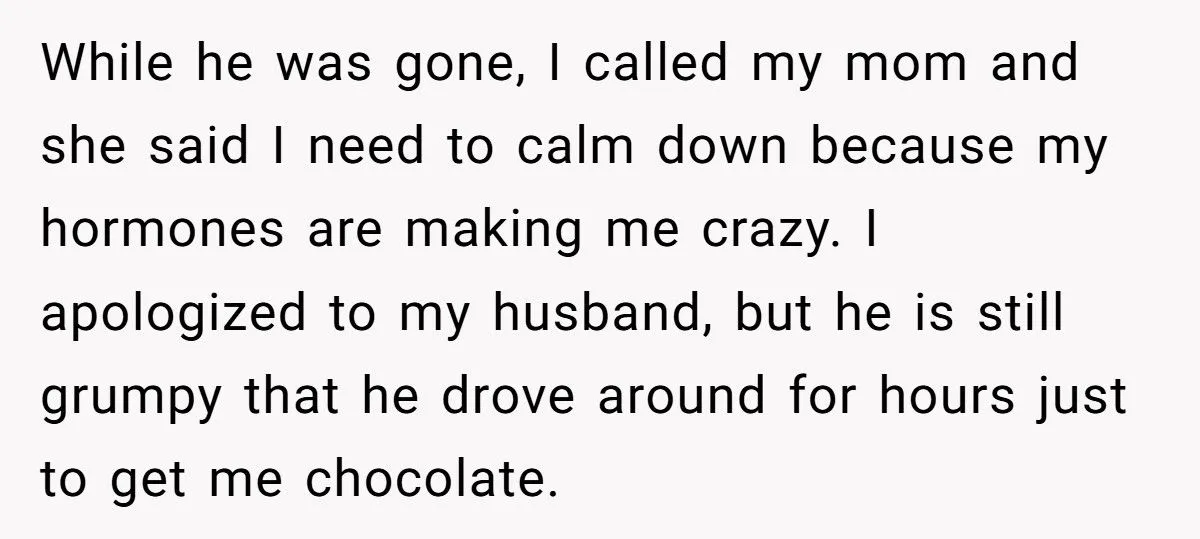 Pregnant Wife Yells At Husband When He Eats Her Chocolate, So She Makes Him Drive Across The City To Replace Them Generated by Aubtu.biz