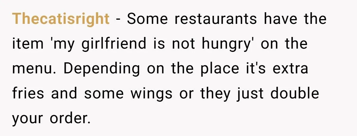 Husband Refuses To Share His Dinner After Wife Claims She’ll “Just Eat Off His Plate” Generated by Aubtu.biz
