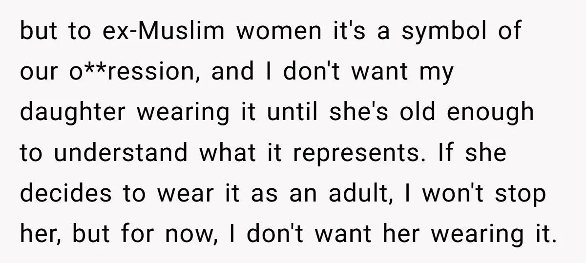 Ex-Muslim Mom Bans Kids From In-Laws’ House After Seeing Photos Of Her Daughter In A Hijab Generated by Aubtu.biz