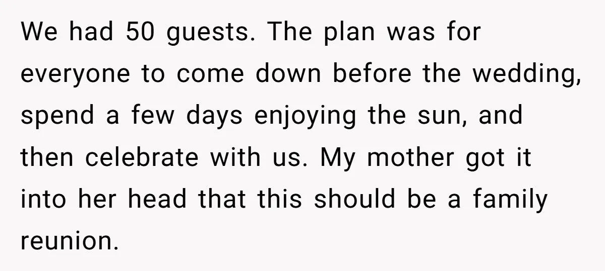 Mother Turns Wedding Into Family Reunion Behind Bride’s Back, Gets Blindsided When Newlyweds Disappear Generated by Aubtu.biz