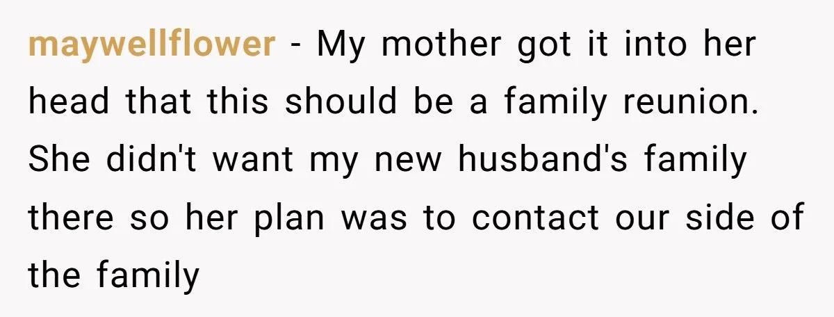 Mother Turns Wedding Into Family Reunion Behind Bride’s Back, Gets Blindsided When Newlyweds Disappear Generated by Aubtu.biz