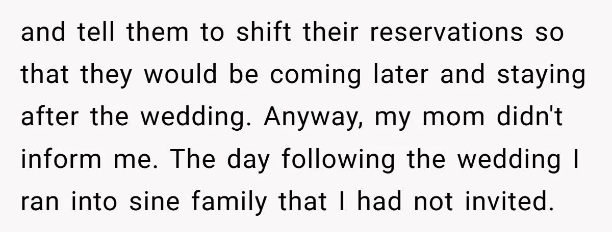 Mother Turns Wedding Into Family Reunion Behind Bride’s Back, Gets Blindsided When Newlyweds Disappear Generated by Aubtu.biz