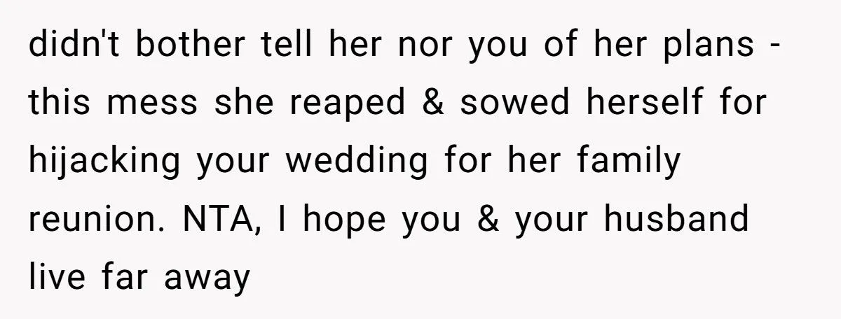 Mother Turns Wedding Into Family Reunion Behind Bride’s Back, Gets Blindsided When Newlyweds Disappear Generated by Aubtu.biz