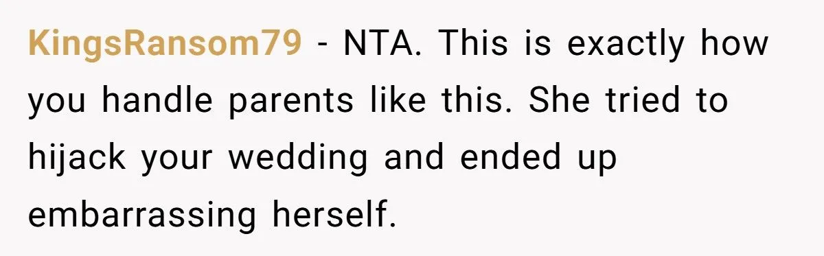 Mother Turns Wedding Into Family Reunion Behind Bride’s Back, Gets Blindsided When Newlyweds Disappear Generated by Aubtu.biz