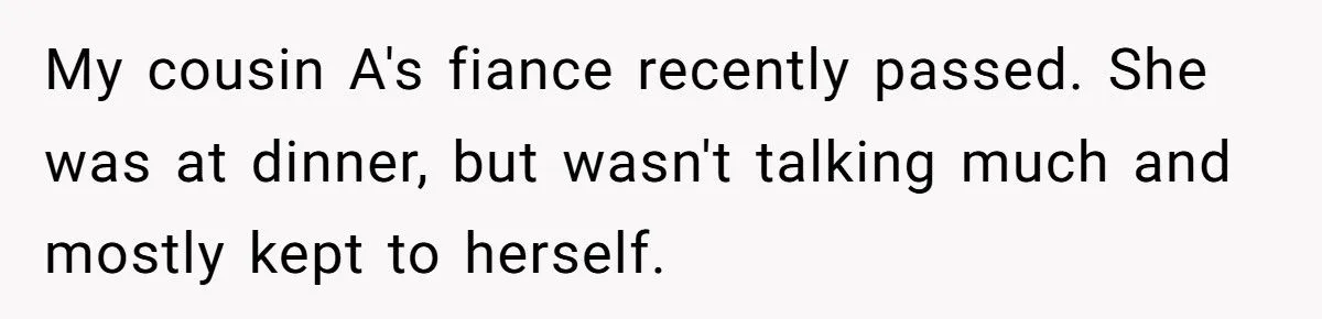 She Just Lost the Love of Her Life - Her Cousin Had the Nerve to Say It’s Not a Competition