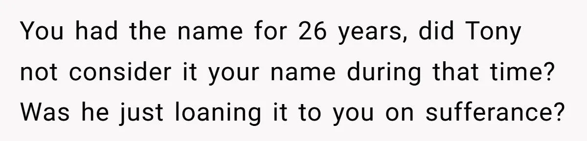 She Refuses to Drop Her Ex-Husband’s Last Name After 26 Years of Marriage