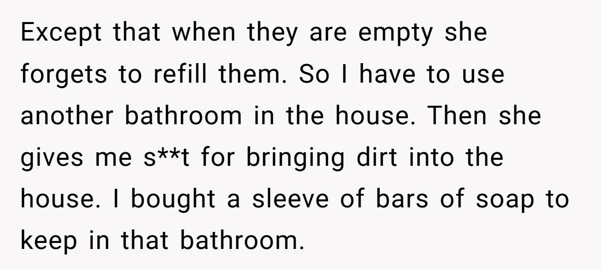 This Husband Throws Away Empty Soap Dispensers After His Wife Refuses to Refill Them – Is He the One at Fault?