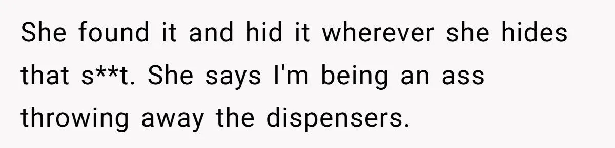 This Husband Throws Away Empty Soap Dispensers After His Wife Refuses to Refill Them – Is He the One at Fault?