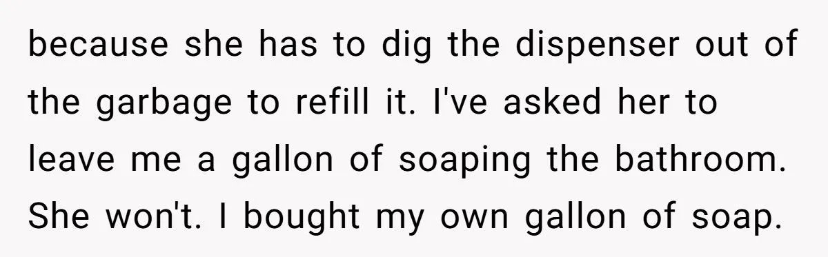 This Husband Throws Away Empty Soap Dispensers After His Wife Refuses to Refill Them – Is He the One at Fault?