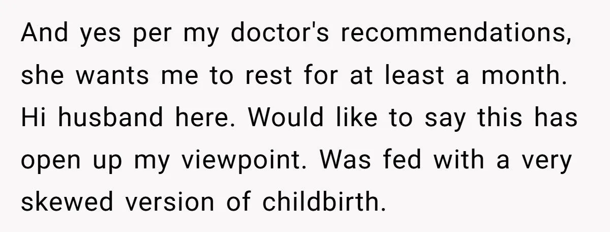 She Wanted a Month of Post-Baby Confinement - Her Husband Thought It Was “Unnecessary”