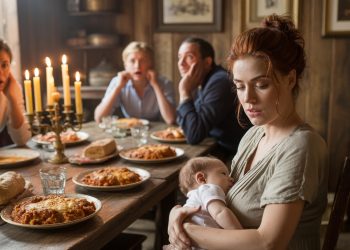A New Mom’s Topless Table Stunt Shut Down Her MIL’s Dinner Demands