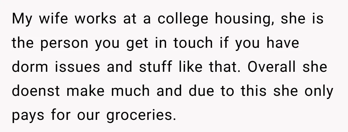 Husband Tells Wife to Forget Her Career Dreams Because His Job Pays the Bills