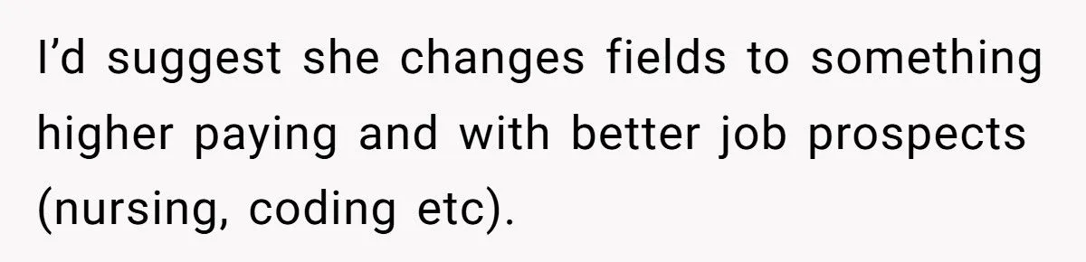 Husband Tells Wife to Forget Her Career Dreams Because His Job Pays the Bills