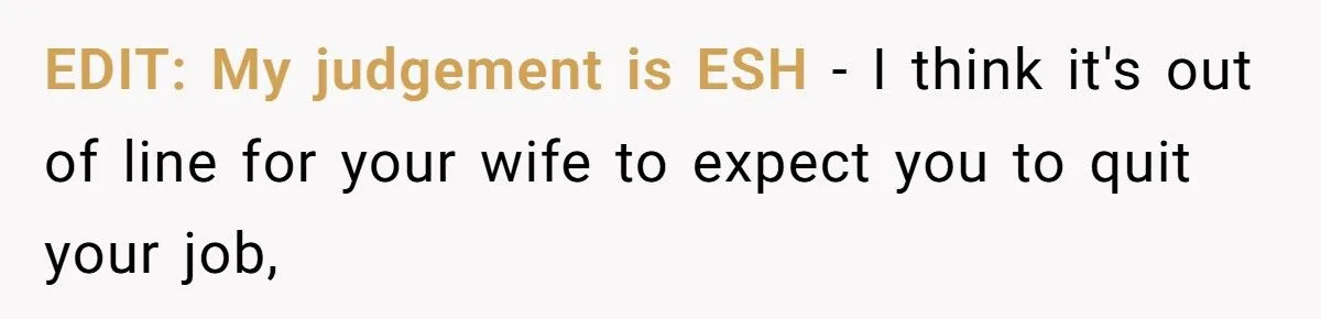 Husband Tells Wife to Forget Her Career Dreams Because His Job Pays the Bills